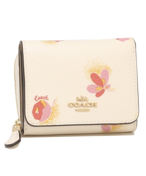 セール 52 Off コーチ アウトレット 三つ折り財布 花柄 ホワイト レッド レディース Coach C6041 Imcah コーチ Coach D Fashion