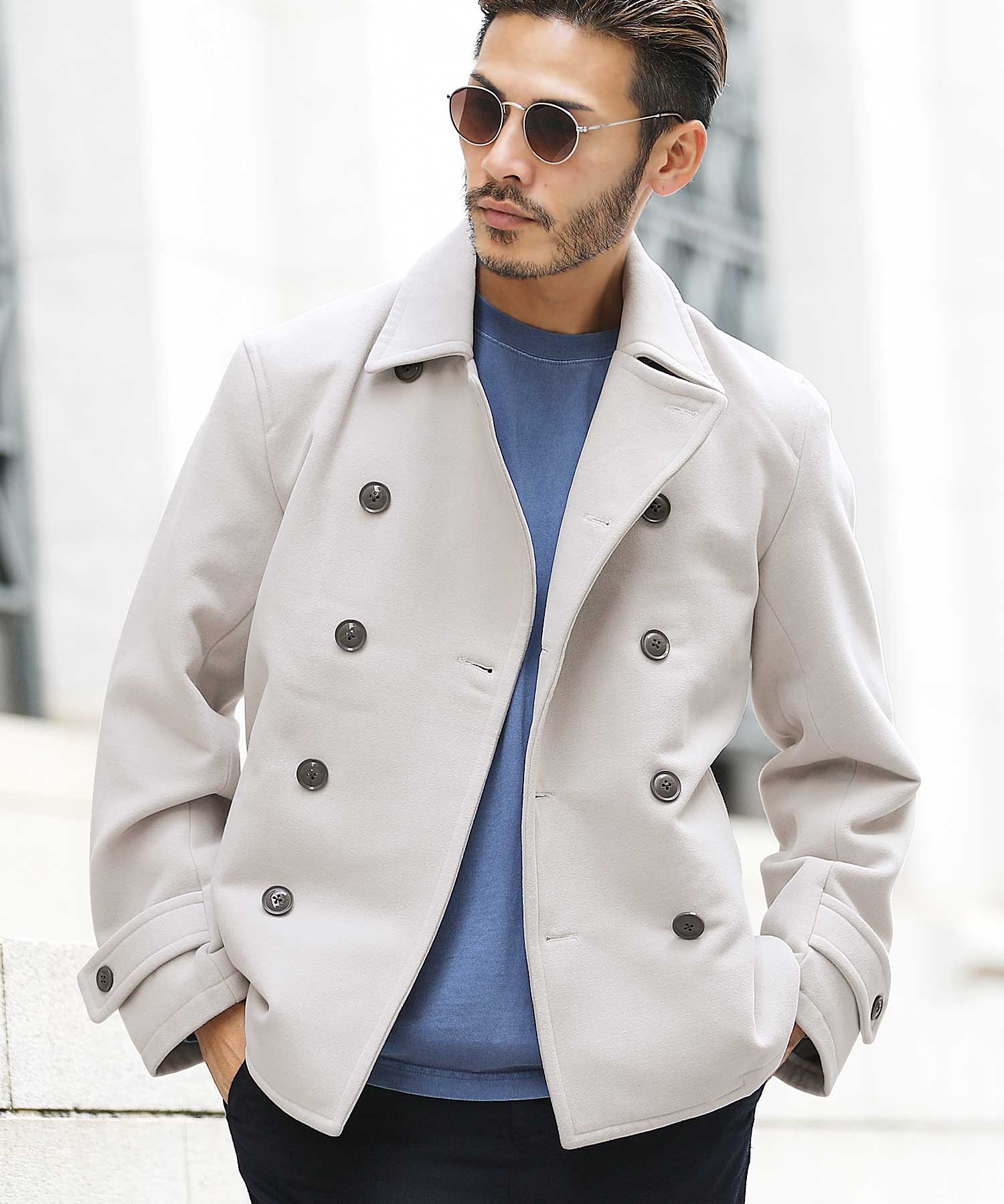 ジギーズショップ JIGGYS SHOP パウダータッチストレッチPコート ジギーズショップ JIGGYS SHOP パウダータッチストレッチPコート