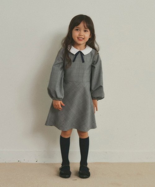 Tw グレンチェック 白襟 ワンピース グリーンレーベルリラクシング キッズ Green Label Relaxing Kids D Fashion