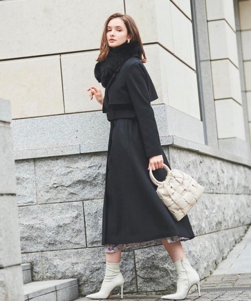 ｆｏｘファー付きトレンチウールコート アンドクチュール And Couture D Fashion