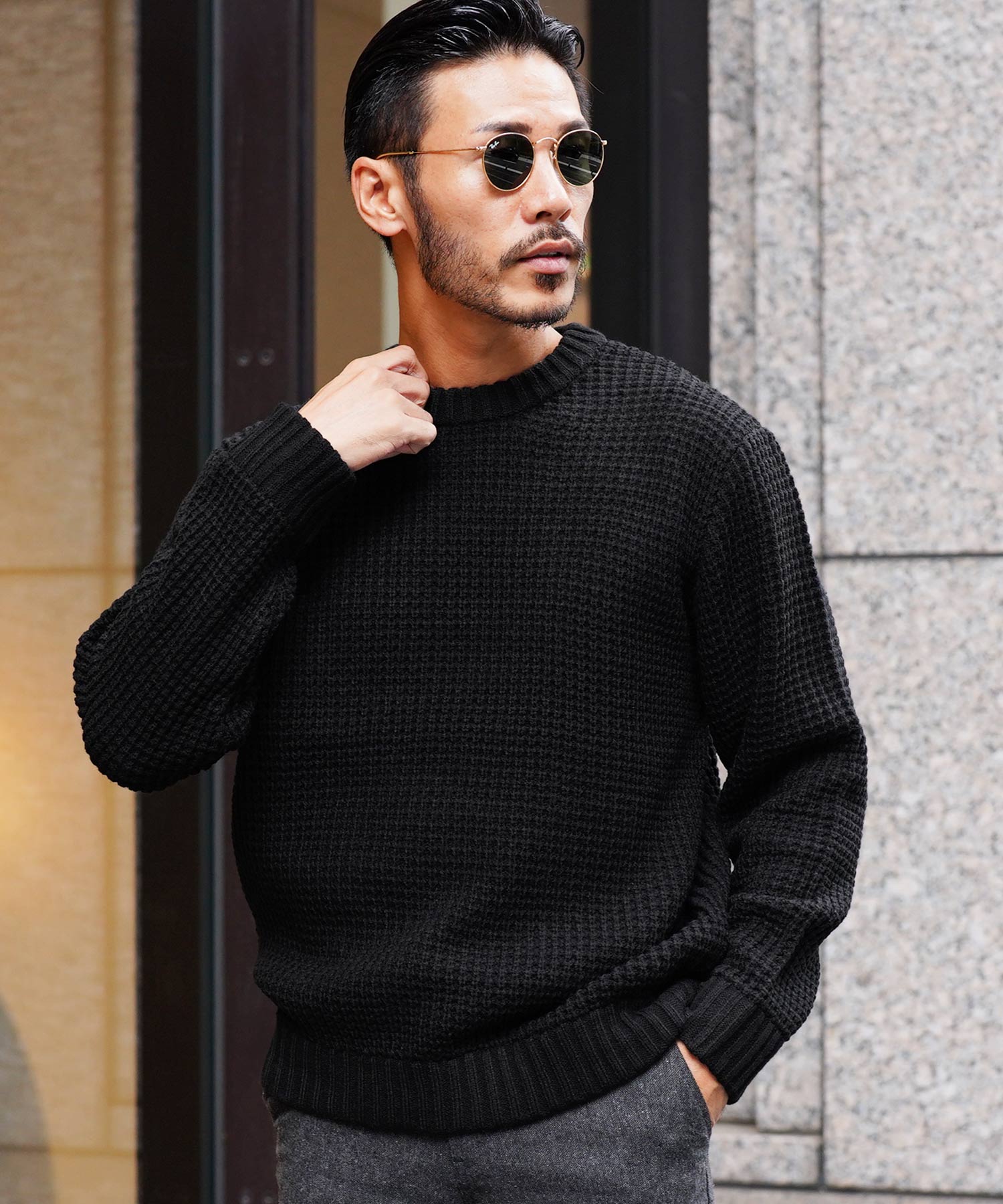 ジギーズショップ JIGGYS SHOP ヘビーウエイトワッフルニット ジギーズショップ JIGGYS SHOP ヘビーウエイトワッフルニット