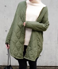 MAISON BREEZE/セットアップセブン SETUP7 ノーカラー オニオンステッチ キルティング ミリタリー コート アウター フロントジップ キルティングコート SCCH24/504362368
