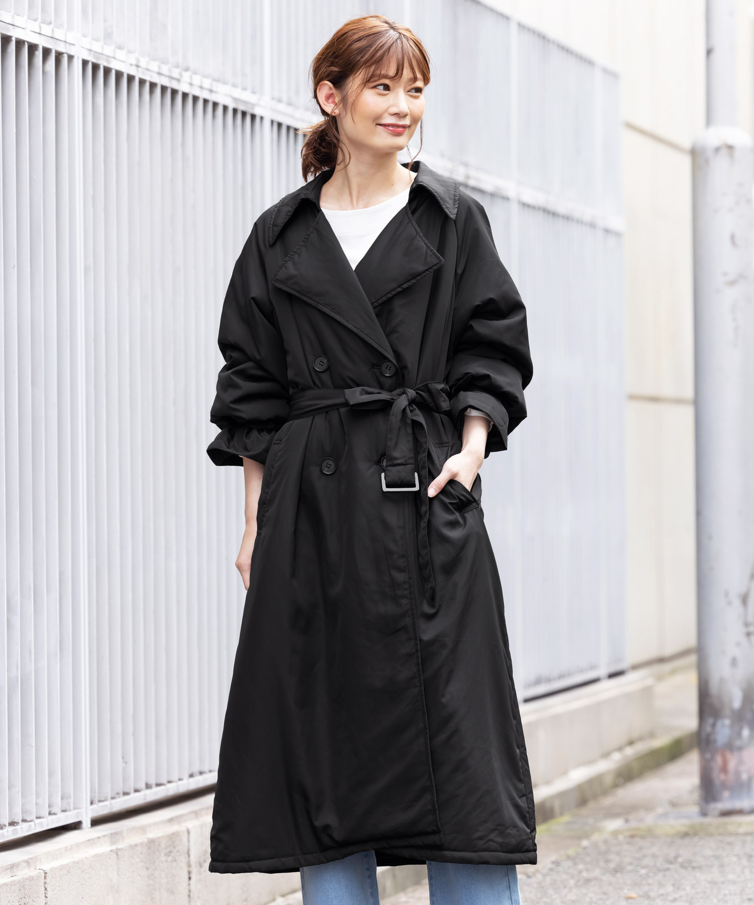 ASPESI トレンチコート ライナー付き 中綿 ミドル丈 秋冬向け ASPESI トレンチコート ライナー付き 中綿 ミドル丈 秋冬向け