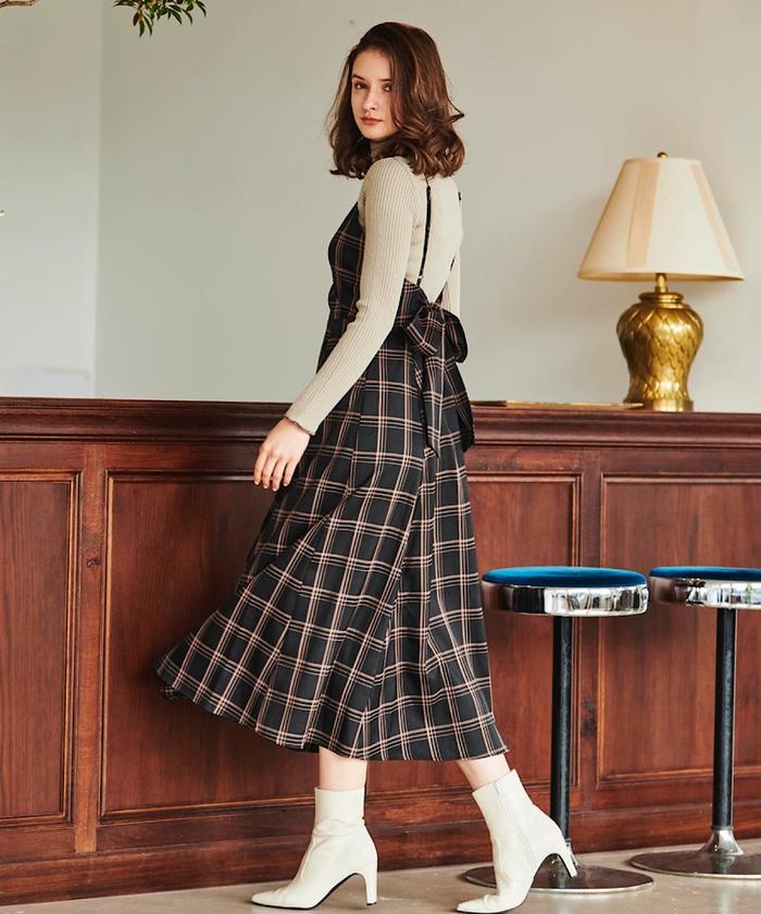 バックリボンキャミワンピース(504242294) | AND COUTURE(AND バックリボンキャミワンピース(504242294) | AND COUTURE(AND