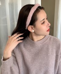 shoppinggo/ふわふわ カチューシャ ファー ヘアバンド レディース ヘアアクセサリー 前髪 まとめ髪 シンプル 幅広 痛くない もこもこ/504378308