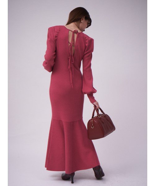 セール 50 Off Pink Sweetコラボカラー スクエアネックマーメイドニットワンピース スナイデル Snidel D Fashion