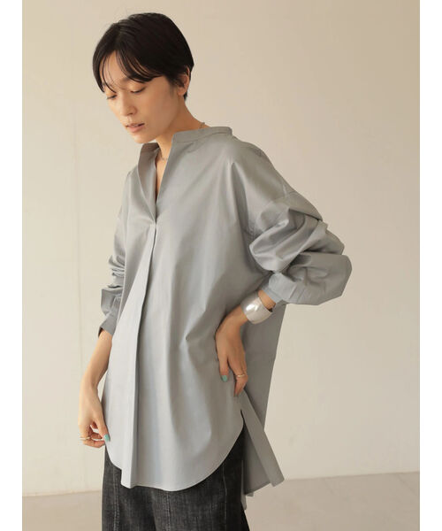 セール 50%OFF】綿サテンスキッパーバックボタンシャツ