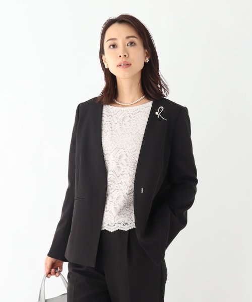DELEGANTノーカラージャケット【WEB限定サイズ】