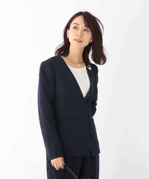 DELEGANTノーカラージャケット【WEB限定サイズ】