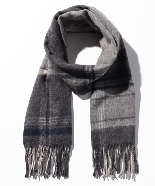 MACKINTOSH PHILOSOPHY(マッキントッシュフィロソフィー) ウールカシミヤ波付チェックストール