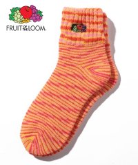 FRUIT OF THE LOOM/FRUIT OF THE LOOM/フルーツオブザルーム　裏起毛 カスリ クォーター丈ソックス / ルームソックス あったか 防寒 プレゼント/504379923