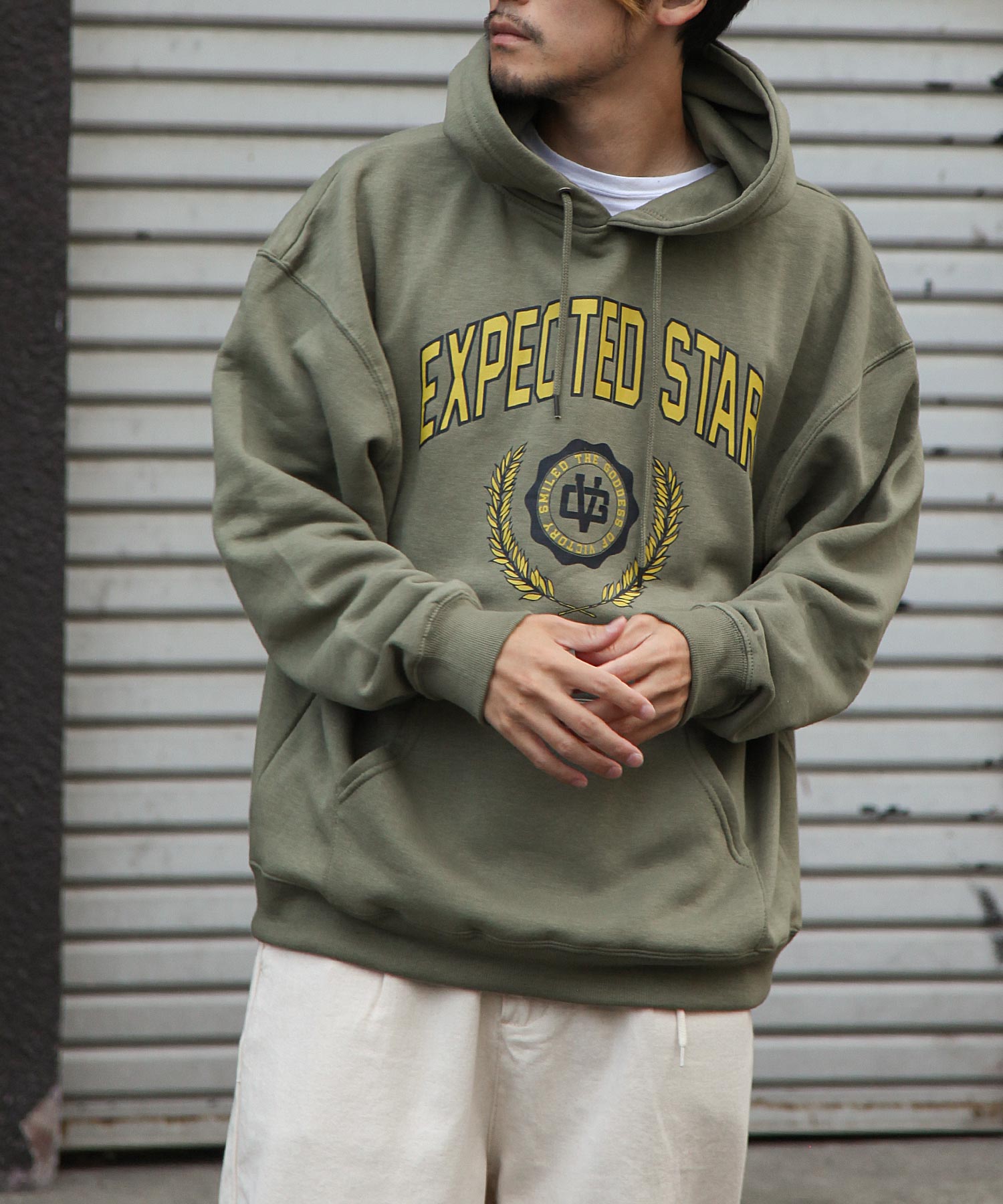 セール20%OFF】【631962bz】裏起毛ビックシルエットカレッジパーカー セール20%OFF】【631962bz】裏起毛ビックシルエットカレッジパーカー