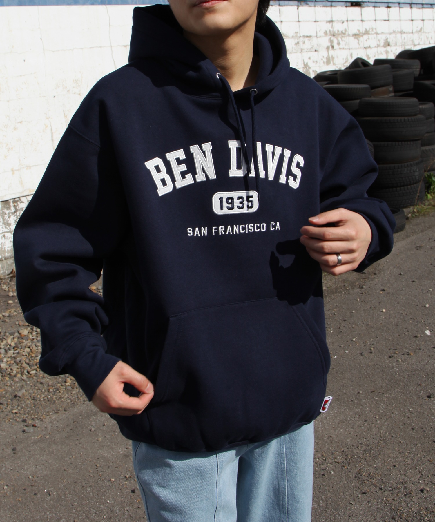 セール10%OFF】【c－1780913】BEN DAVIS別注/COLLEGE LOGO HOODIE