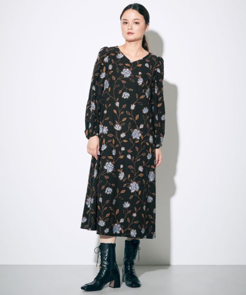 フラワー刺繍ワンピース グレースコンチネンタル Grace Continental D Fashion