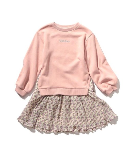 セール46 Off 90 140cm ワッシャープリーツ切替裏毛ワンピース シューラルーキッズ Shoo La Rue Kids D Fashion