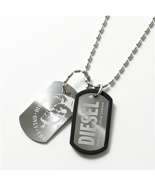 セール 10 Off Diesel ディーゼル Dx ロゴ ネックレス ダブルタグ ドッグタグ ペンダント アクセサリー シルバー メンズ ディーゼル Diesel D Fashion