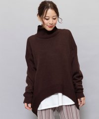 mili an deni/ハイネックニット バックスリット トップス レディース プルオーバー ウール混 セーター AW/504399665