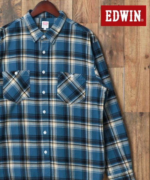 EDWIN/エドウィン】フランネルワークシャツ/ET2128－3 ネルシャツ
