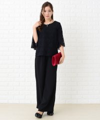 Lace Ladies/レースレディース Lace Ladies 花柄レースフレア袖ワイドボトムセットアップ・パンツドレス/504399953