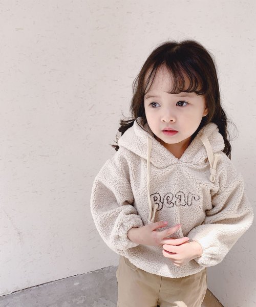 Aimoha Kids 新作 韓国子供服 かわいいくま耳付きボアパーカー Aimoha アイモハ Aimoha D Fashion