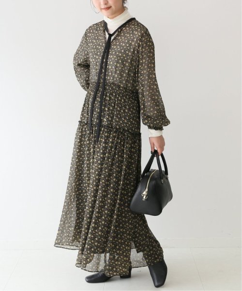 セール フラワーバイカラーボウタイワンピース スローブ イエナ Slobe Iena D Fashion