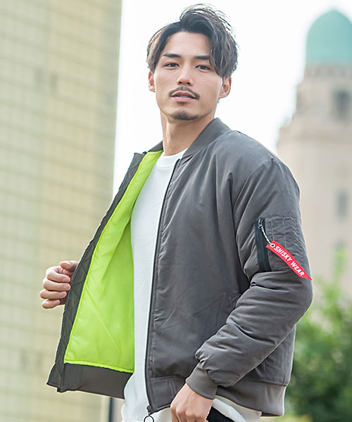 ビッチ VICCI VICCI ポリピーチMAー1ジャケット メンズ 中綿入り ビッチ VICCI VICCI ポリピーチMAー1ジャケット メンズ 中綿入り