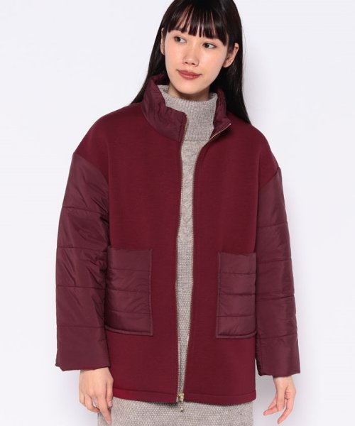 ダンボールニット×タフタドッキングコート
