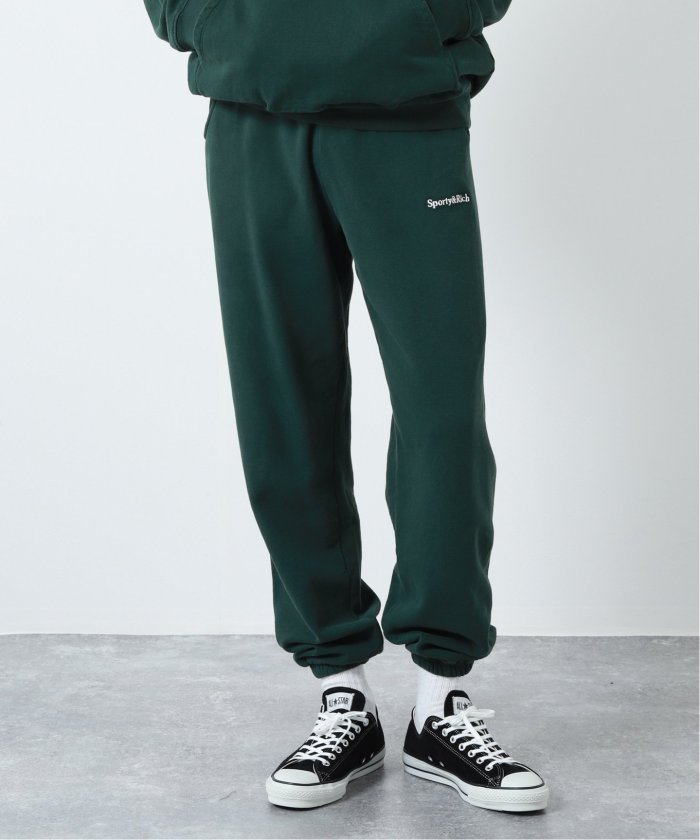 Sporty＆Rich / スポーティアンドリッチ】 SERIF LOGO SWEATPANTS