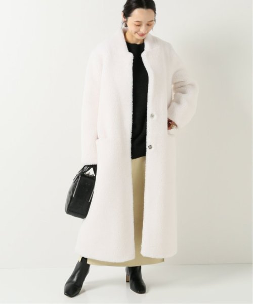 【HBRAND/エイチブランド】 フェイクムートンロングコート