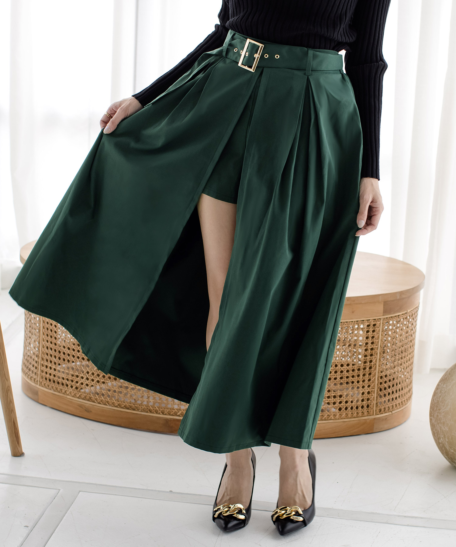 カジュアルロングスカートパンツ U7116 Udresser | パンツスカート