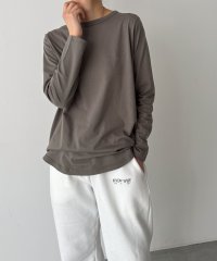 CANAL JEAN/harmonie－OrganicCotton－(アルモニ オーガニックコットン)ふんわり天竺裾ラウンドロングTシャツ/504417658