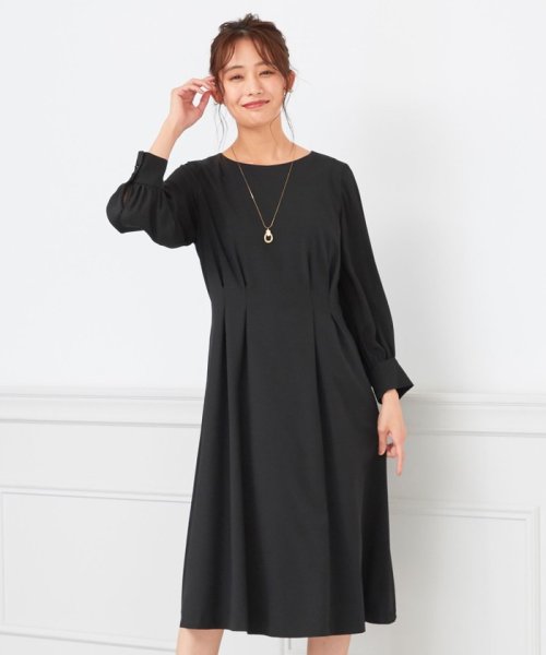 洗える シフォンスリーブコンビ ワンピース エニスィス 大きいサイズ Any Sis L D Fashion