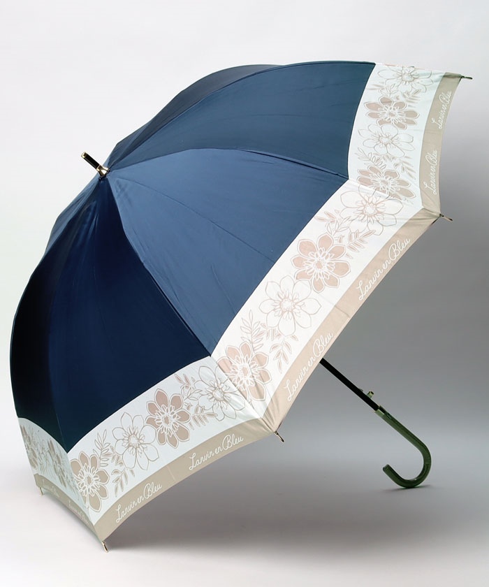 ランバンオンブルー(LANVIN en Bleu) 無地×ロゴ 紳士傘 雨傘】ランバン オン ブルー (LANVIN en Bleu) 無地×ロゴ 紳士傘