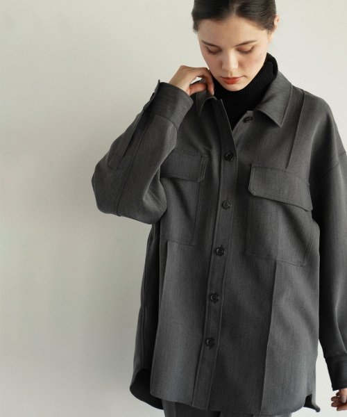 【セットアップ対応商品】FIKA. Over silhouette Shirt jacket