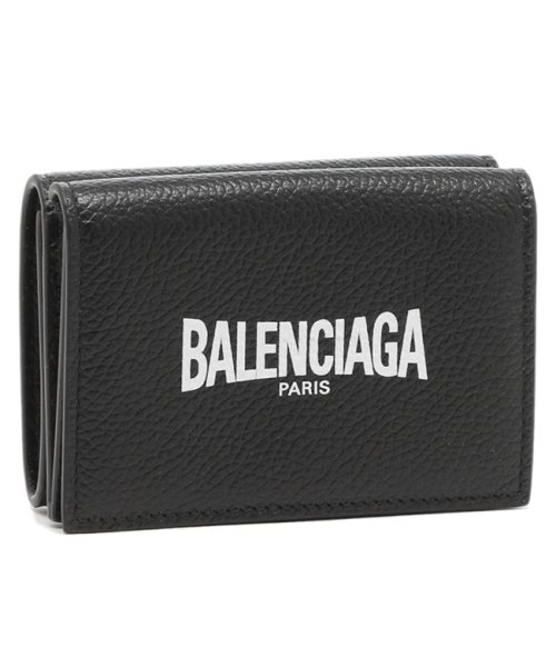 バレンシアガ 三つ折り財布 キャッシュ ロゴ ミニ財布 ブラック メンズ レディース Balenciaga 2uqt3 1090 バレンシアガ Balenciaga D Fashion