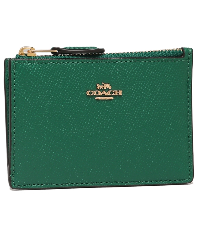 大人気新品 COACH コーチ 小銭入れ財布 グリーン 緑色 コインケース 