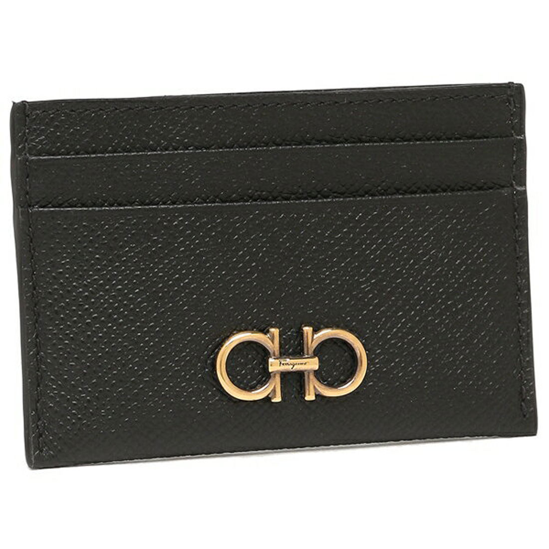 カードケース・名刺入れ FERRAGAMO Black leather coin case (220406758664 NERONERO) フェラガモ FERRAGAMO カードケース ガンチーニ ブラック