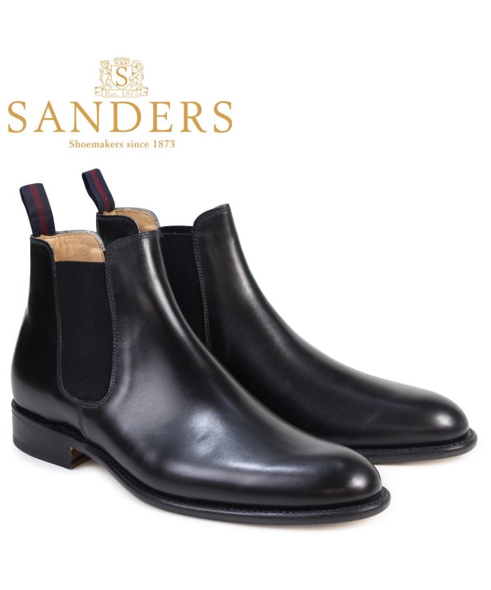 （SANDERS/サンダース）SANDERS サンダース ミリタリー サイドゴア ブーツ チェルシーブーツ ビジネス メンズ BUCHAREST ブラック 1554B/メンズ ブラック