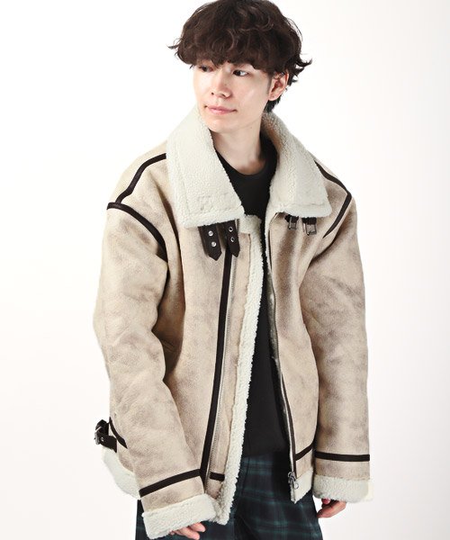 フェイクムートンb 3フライトジャケット フライトジャケット B 3 メンズ フェイクムートン 裏ボア ラグスタイル Luxstyle D Fashion
