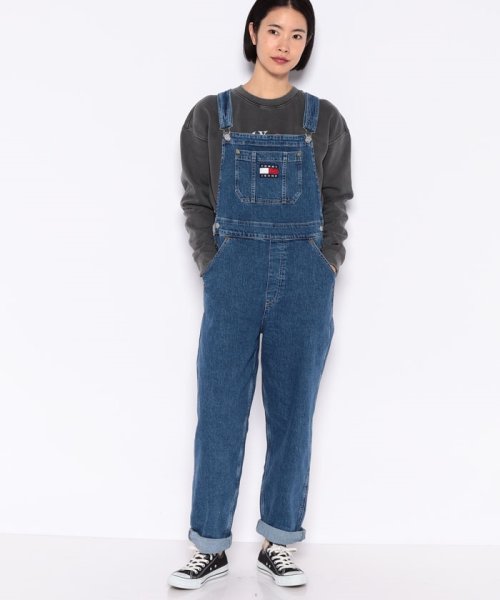 セール】トミージーンズ TOMMY JEANS フラッグロゴサロペット 