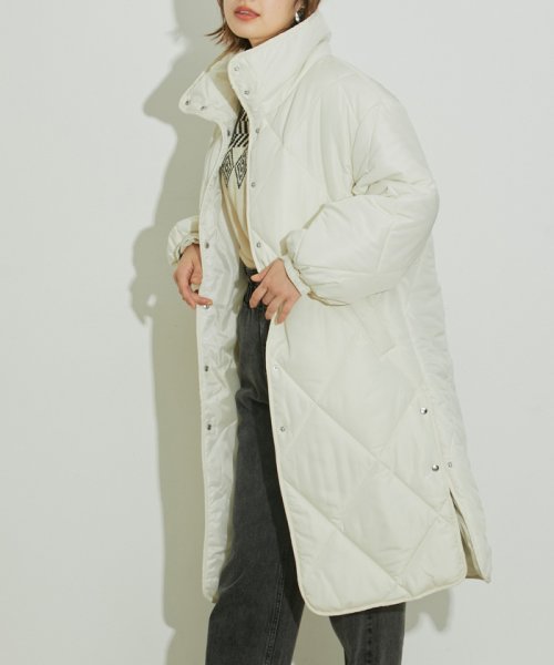 Web限定 ダイヤキルト中綿ロングコート ビザビ Vis A Vis D Fashion