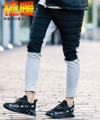 CavariA/キャバリア CavariA CavariA 中綿切り替えパンツ メンズ 中綿 中綿パンツ 暖かい スエットパンツ テーパードパンツ アンクルパンツ 細身 スリム/504433089