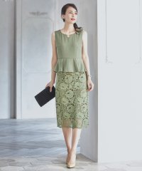 DRESS+/ドレスプラス DRESS+ パーティードレス 結婚式 披露宴 二次会 ワンピース ノースリーブ 膝丈/504433331