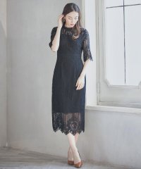 DRESS+/タイトシルエットのミモレ丈ワンピースドレス パーティードレス 結婚式/504433333