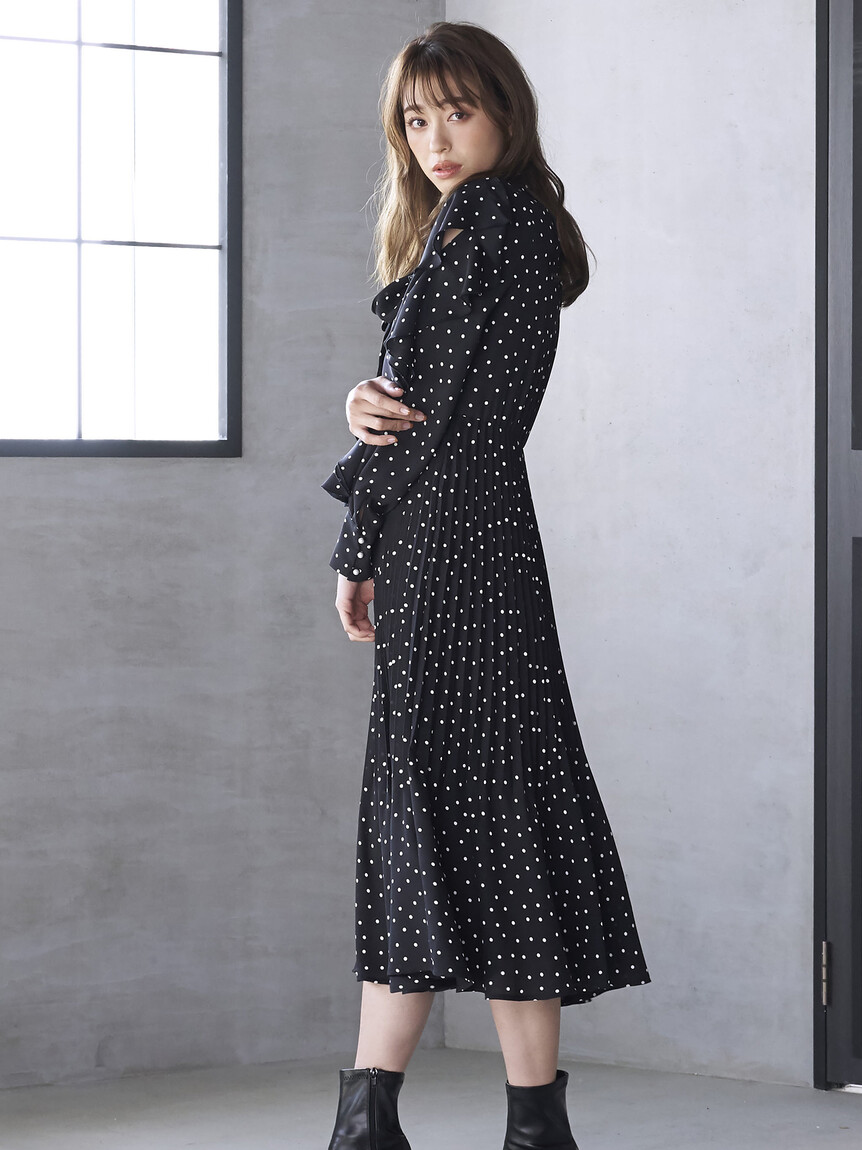 セルフォード　水玉模様　洗えるドレス 36(S) セルフォード 水玉模様 洗えるドレス 36(S) （DRESS（ドレス