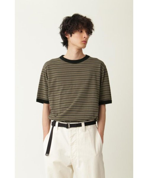 COTTON LINEN STRIPE JERSEY