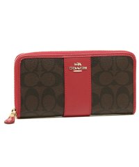 COACH/コーチ 財布 長財布 アウトレット COACH F54630 IML72 WALLET ブラウン トゥルーレッド レディース/504441801