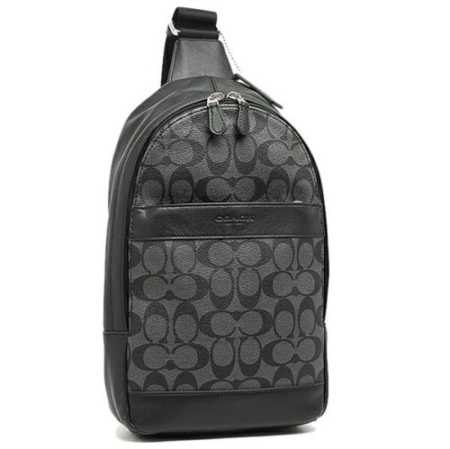 コーチ Coach ボディバッグ メンズ アウトレット F Cq Bk チャコール ブラック コーチ Coach D Fashion