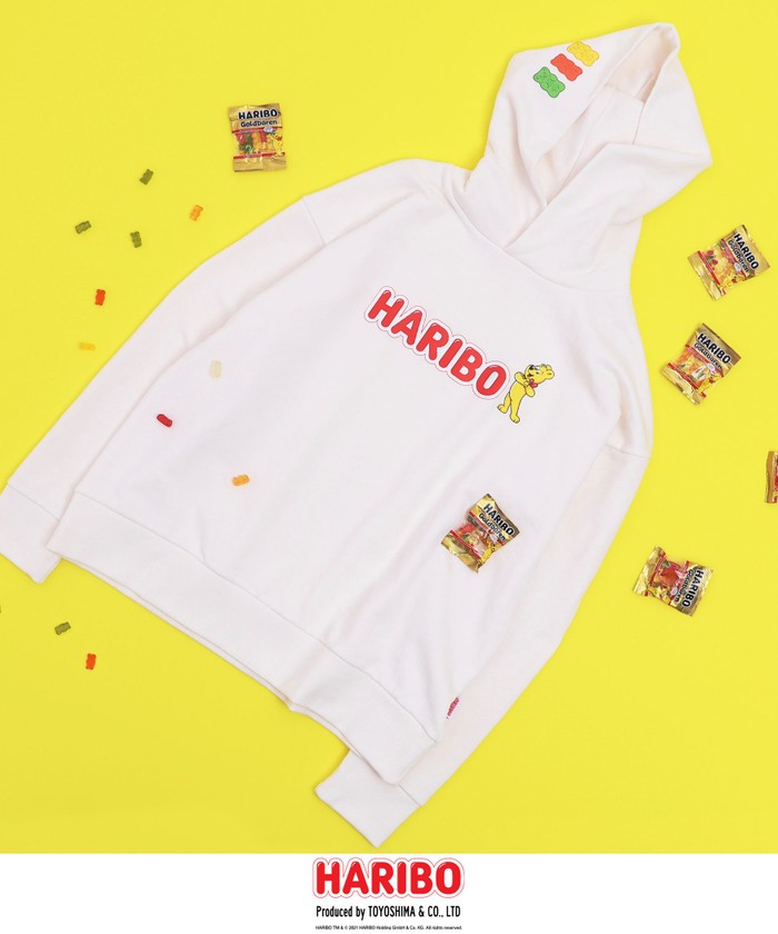 セール】【ユニセックス】HARIBO(ハリボー)別注プリント裏毛パーカー