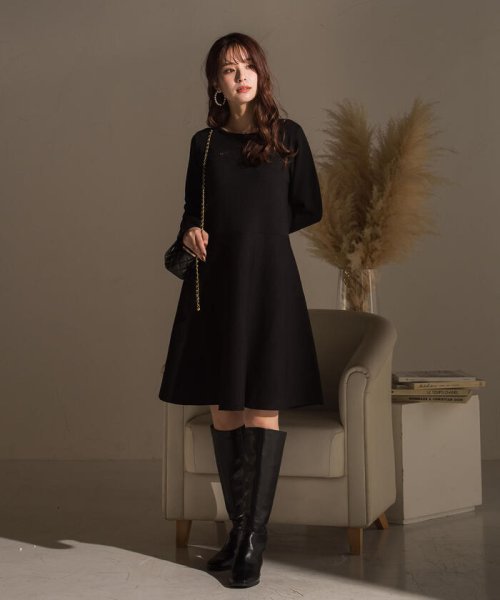 セール ミラノリブフレアminワンピース 手洗い可能 ビッキー Vicky D Fashion